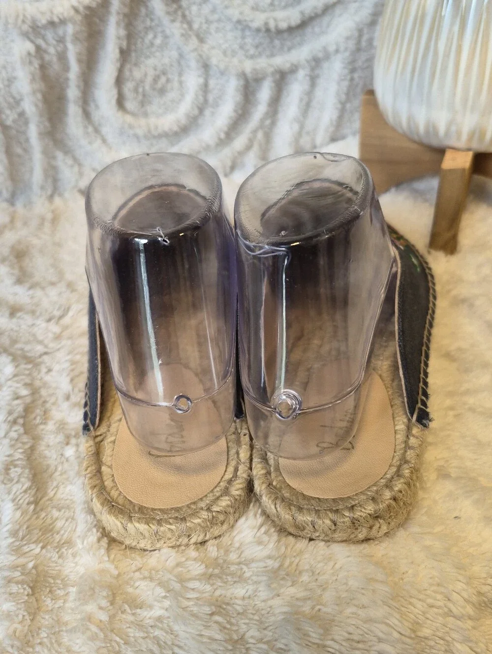NEW!! Boden Embroidered Mule Espadrille Slides Navy Blue Colorful Women’s Size 8